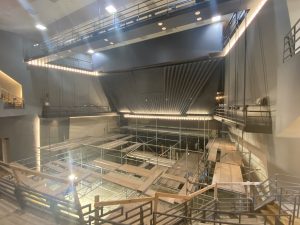 scaffolding inside the Washington Center for the Performing Arts