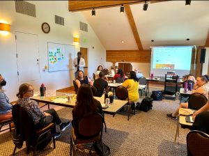 Parfait Bassalé at a belonging workshop