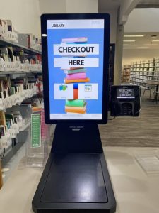 self-checkout station at Timberland Regional Library