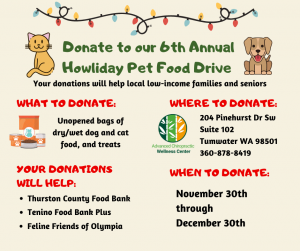 6th Annual Howliday Pet Food Drive @ Advanced Chiropractic Wellness Center