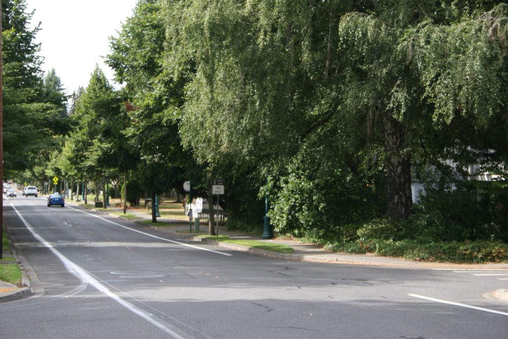 North Street in Tumwater, looking west.