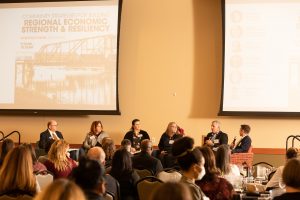 a panel at the Regional Economic Forecast & Innovation Expo