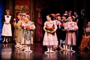 young dancers on stage performing 'The Nutcracker' in Olympia