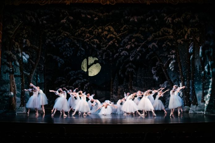 Ballet-Northwest-Nutcracker-Snow dancers performing 'The Nutcracker' in Olympia