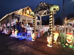 Wilson Street Winter Wonderland decorated in christmas lights in Olympia