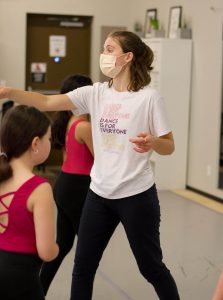 Alice Grendon, South Sound Dance Access executive director, teaches a contemporary and modern dance class at the local South South Studio in Tumwater.