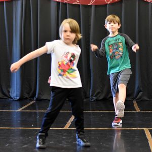 Two children enjoying dance lessons provided by South Sound Dance Access.