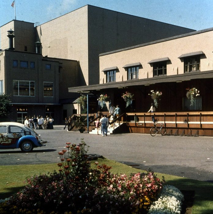 Olympia Brewing Company building in the 1960s