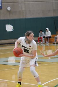 evergreen state college women playing basketball
