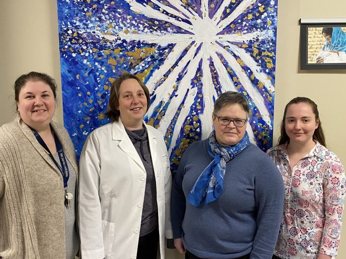 Pope John Paul II High School teachers from left: Kim Viall, Dr. Tracy Russell, Gwen Bowen, Megan Davis.