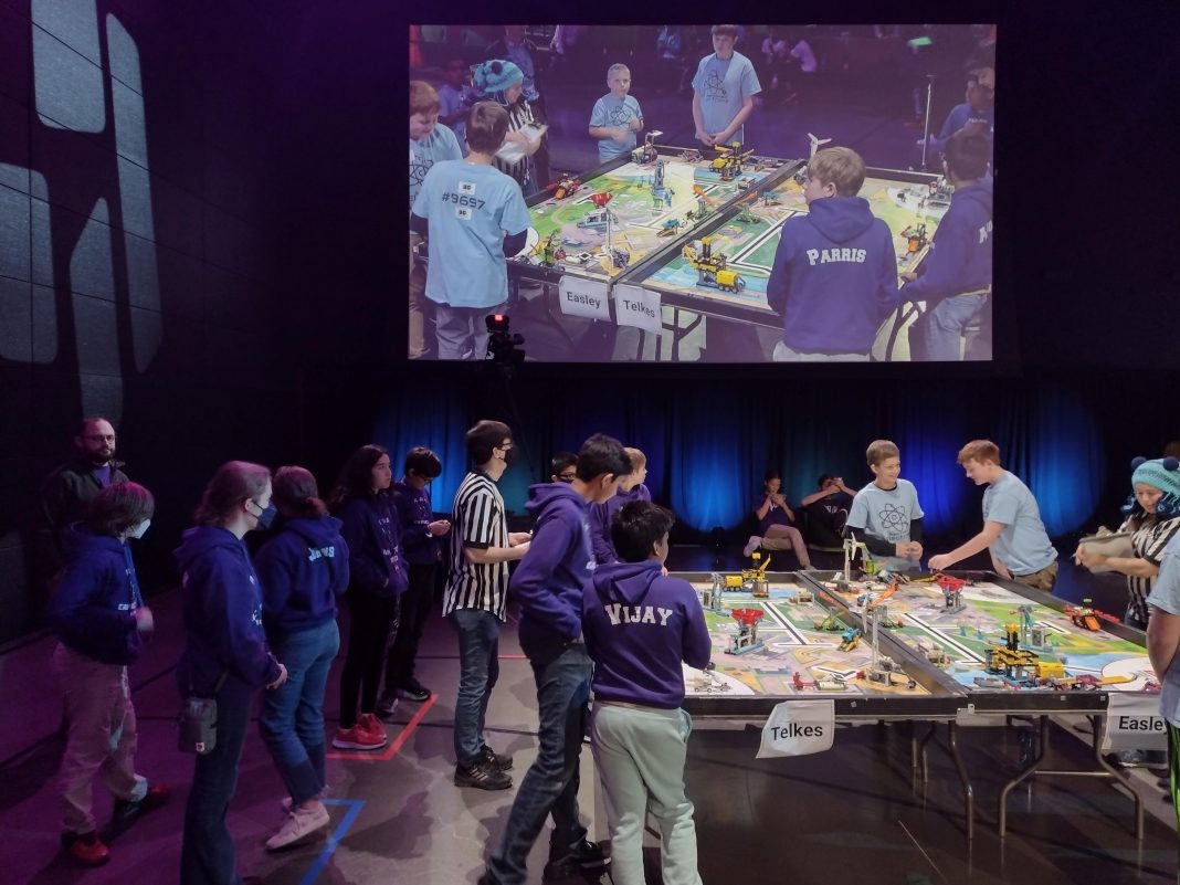 Jefferson Middle School Students competing at FIRST LEGO League Competition