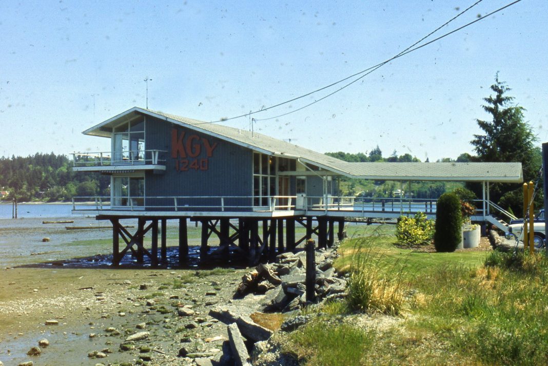 KGY radio building on Port of Olympia Property in 1975