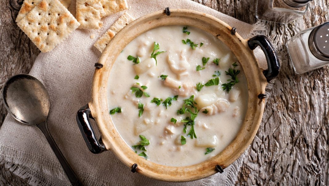 bowl of calm chowder at the Ocean Shores Razor Clam and Seafood Festival