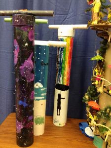 brightly decorated clam guns at the Grays Harbor Seafood Fesitval