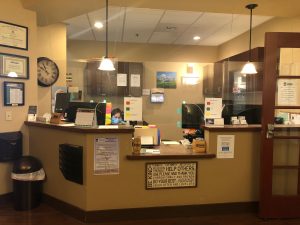 front desk of Penrose & Associates Physical Therapy in Lacey