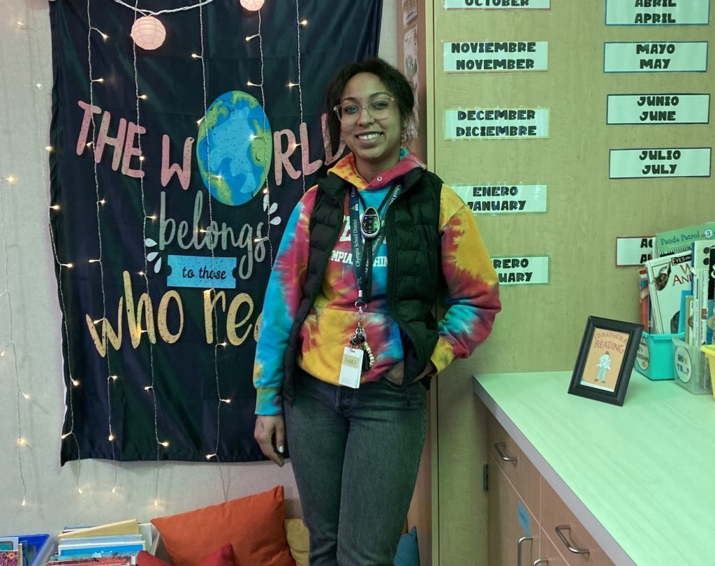 Jalissa Jones standing in her classroom