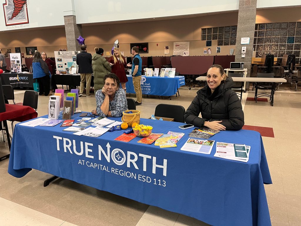 Table for True North at the Yelm Community Resource Fair