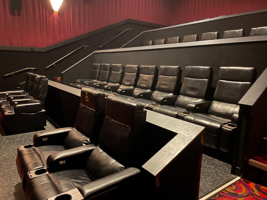 empty movie theater at Cinemark Theatres