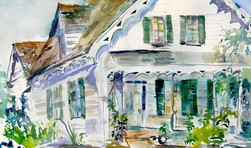 The Crosby House, painted by Jane King.