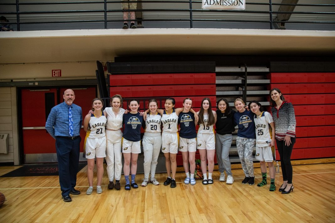 Pope John Paul II High School girls' basketball team group photo