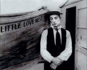 Buster Keaton, black and white photo