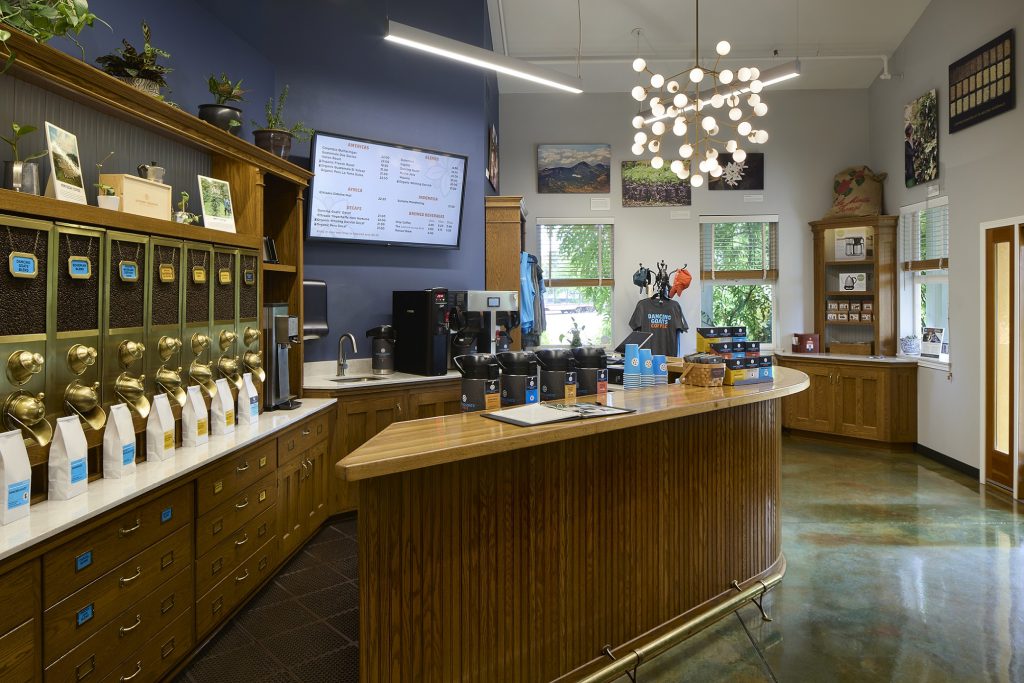 Coffee bar Inside Dancing Goats Coffee in Olympia