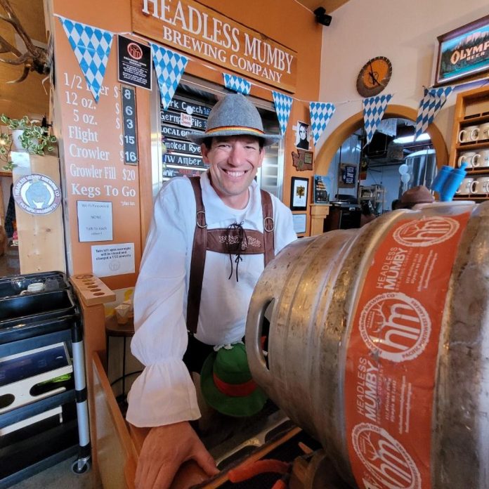 headless mumby oktoberfest keg