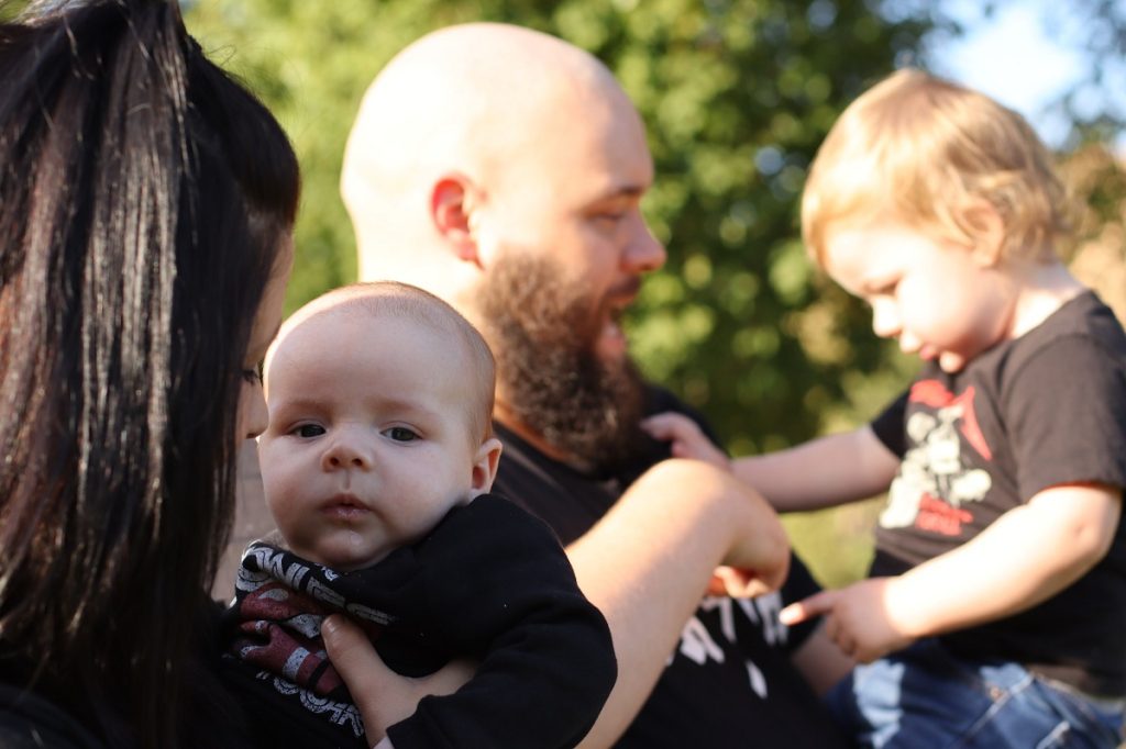 Catelyn Czichas with her husband and two sons
