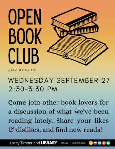 Open Book Club @ Lacey Timberland Library