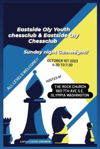Eastside Oly Youth Chess Club Game Night @ Eastside Oly Youth chessclub Gamenight