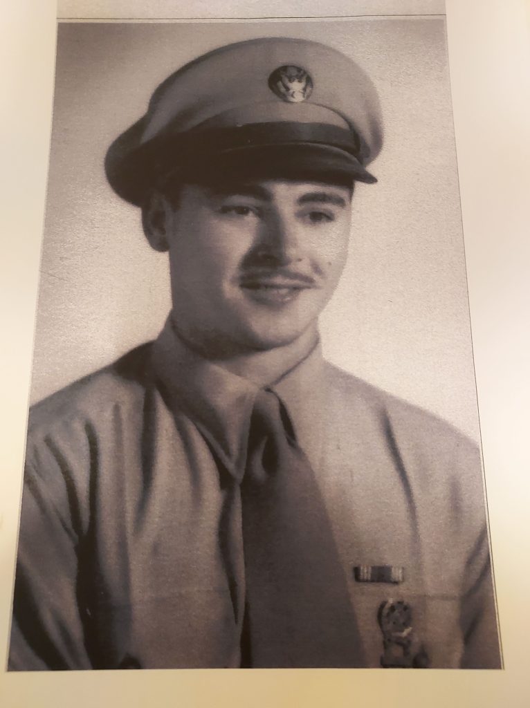 black and white photo of Harvey Drahos in uniform