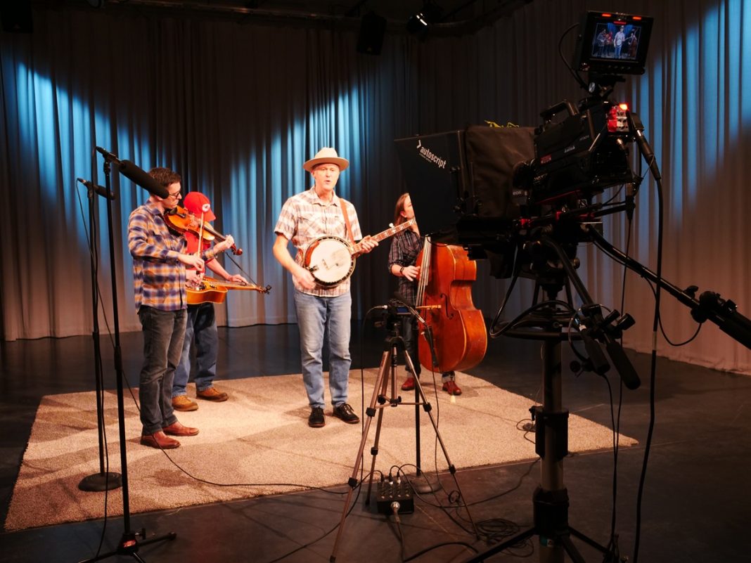 Oly Mountain Boys performing on stage