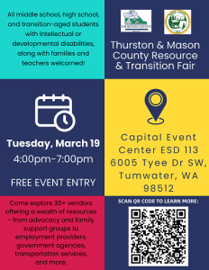 Thurston/Mason County Resource Fair @ ESD 113 / Capital Event Center