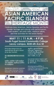 Asian American, Native Hawaiian, and Pacific Islander Heritage Month Celebration @ South Puget Sound Community College Lacey Campus