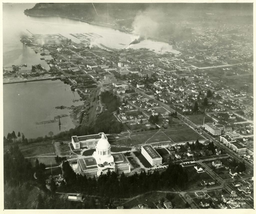 aerial photo of Olympia in 1927