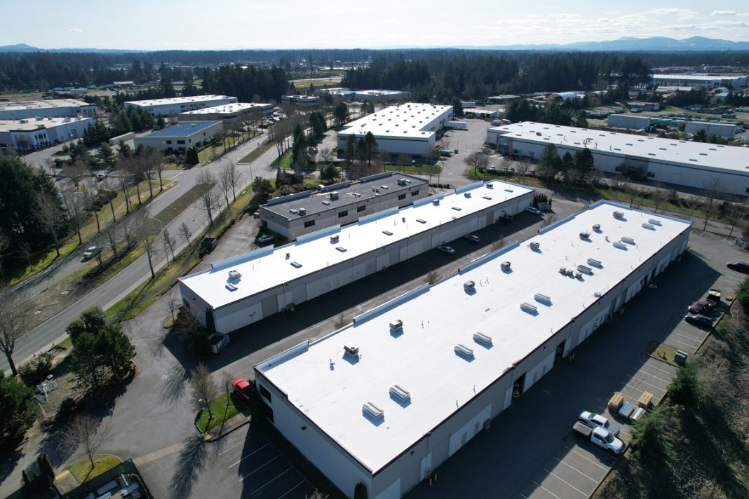 aerial view of port of olympia