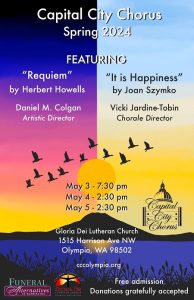 Capital City Chorus Presents: “Requiem” by Herbert Howells and “It is Happiness” by Joan Szymco @ Gloria Dei Lutheran Church