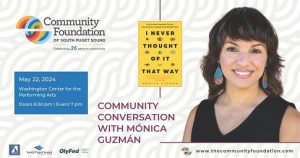 A Community Conversation Event with Mónica Guzmán @ The Washington Center for the Performing Arts