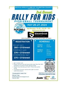 Register Today!  Rally for Kids Pickleball Tournament @ Steamboat Tennis & Athletic Club