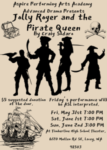 Jolly Roger and the Pirate Queen by Craig Sodaro @ Timberline High School Theatre