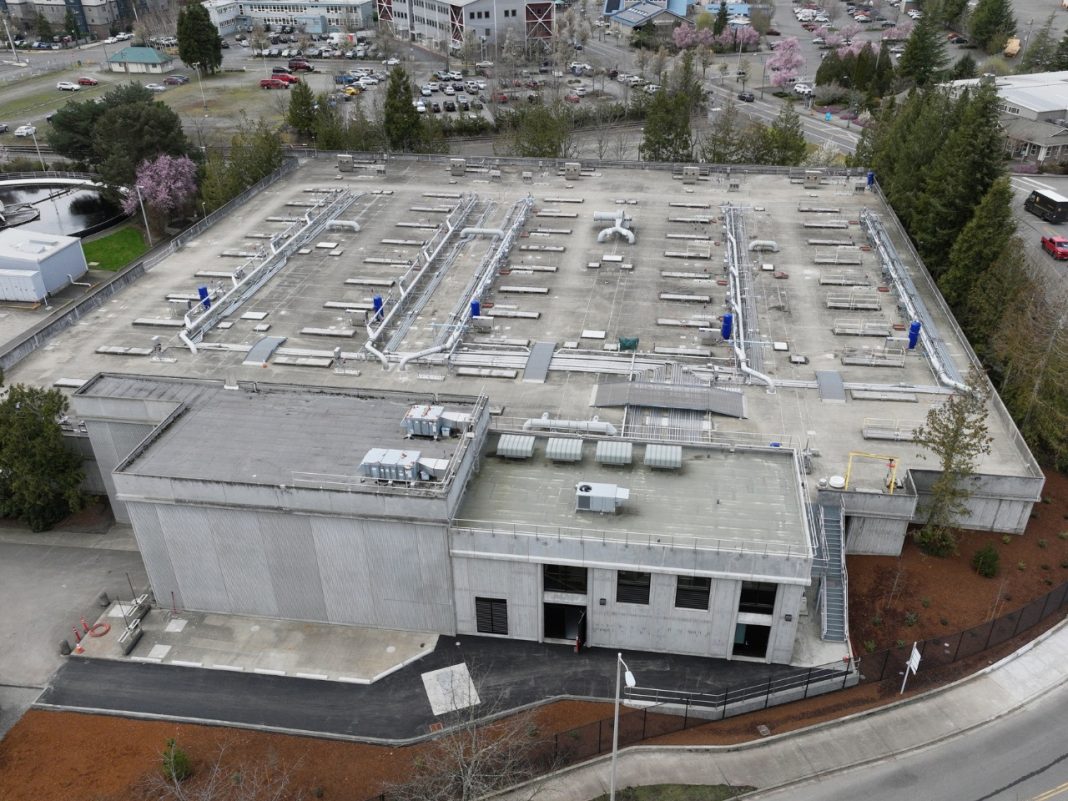 aerial view of LOTT CLean Water Alliance building
