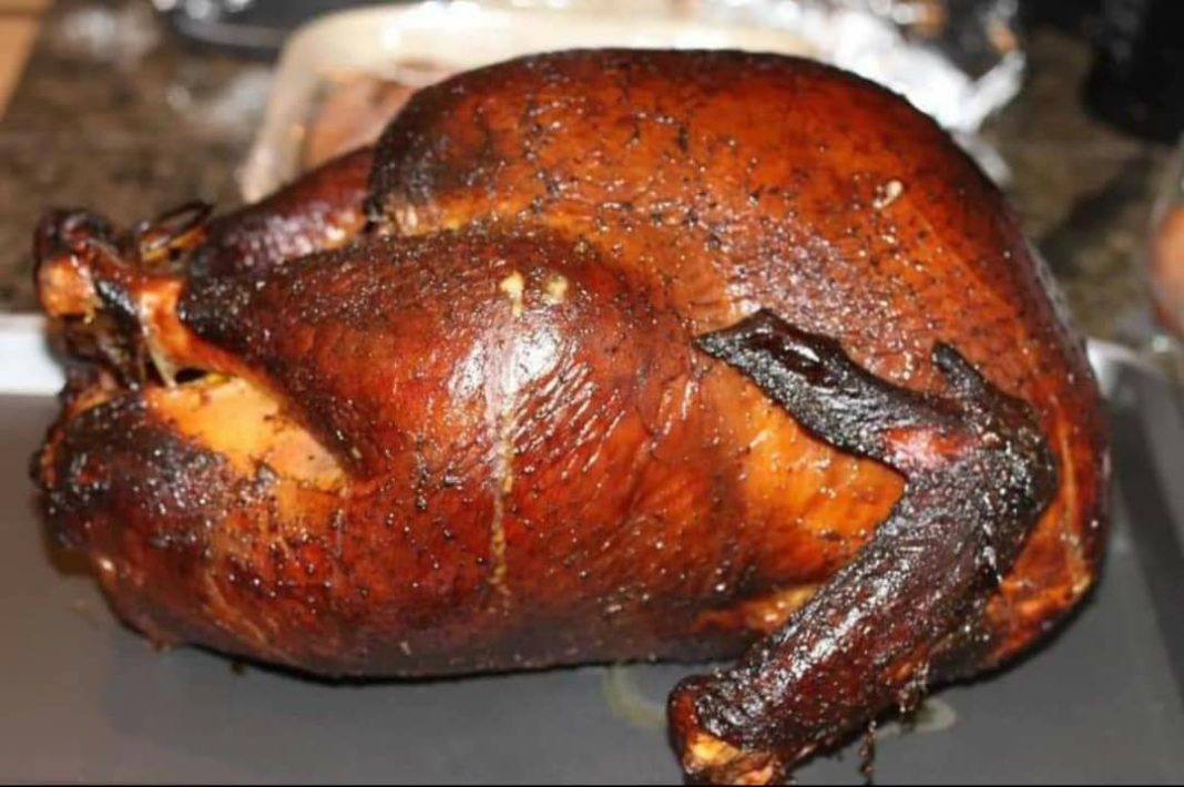 smoked turkey on a plate