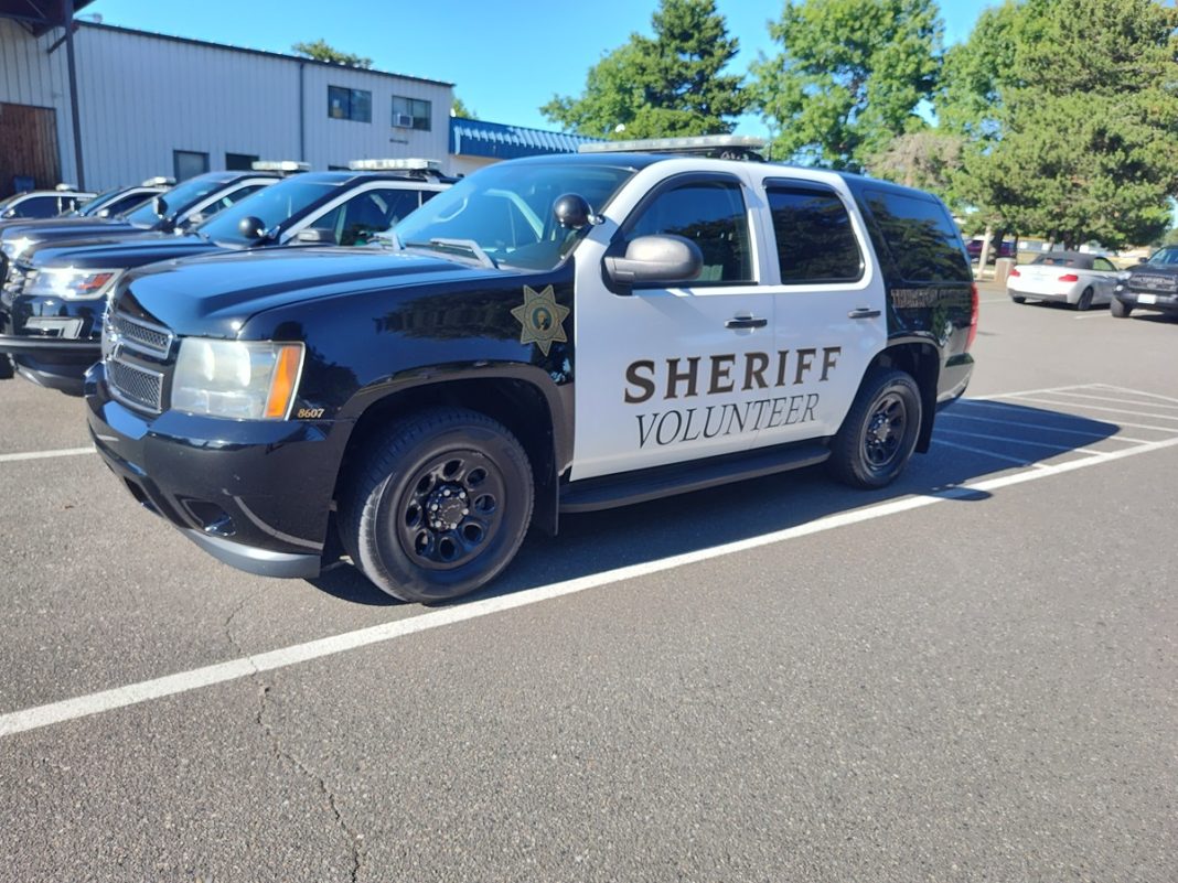 thurston county sheriff's SUV in a parking lot
