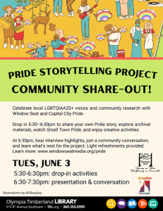 Pride Storytelling Project Community Share-Out! @ Olympia Timberland Library