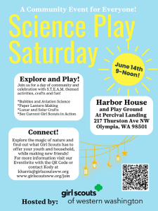 Science Play Saturday @ Harbor House and Percival Landing Play Ground