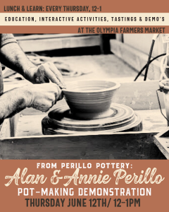 Lunch & Learn with Perillo Pottery! @ Olympia Farmers Market
