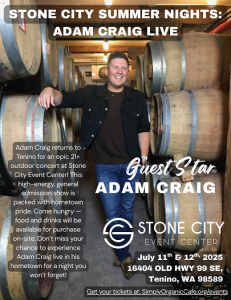 Stone City Summer Nights: Adam Craig Live with Opening Act-The Oly Mountain Boys @ Stone City Event Center