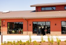 Photo of the orange Stone City Event Center