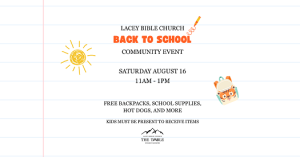 Back to School Community Event @ Lacey Bible Church