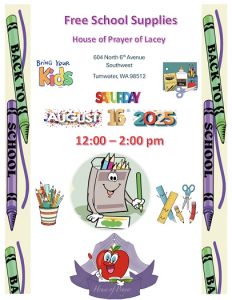 School Supplies Giveaway @ House of Prayer of Lacey